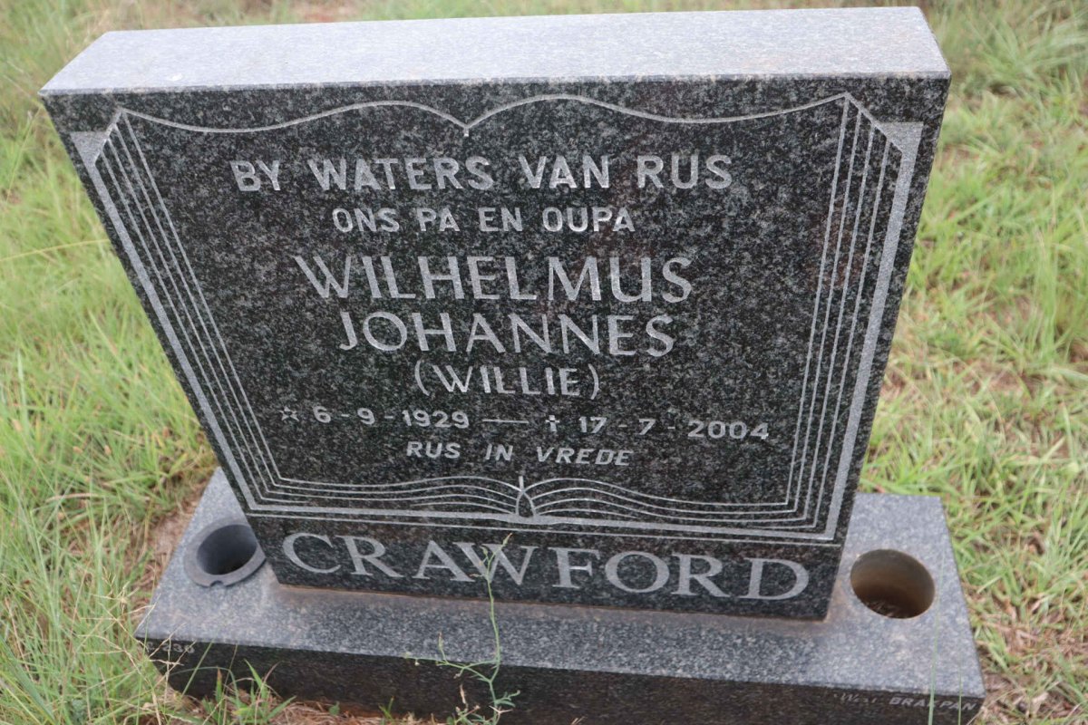 CRAWFORD Wilhelmus Johannes 1929-2004
