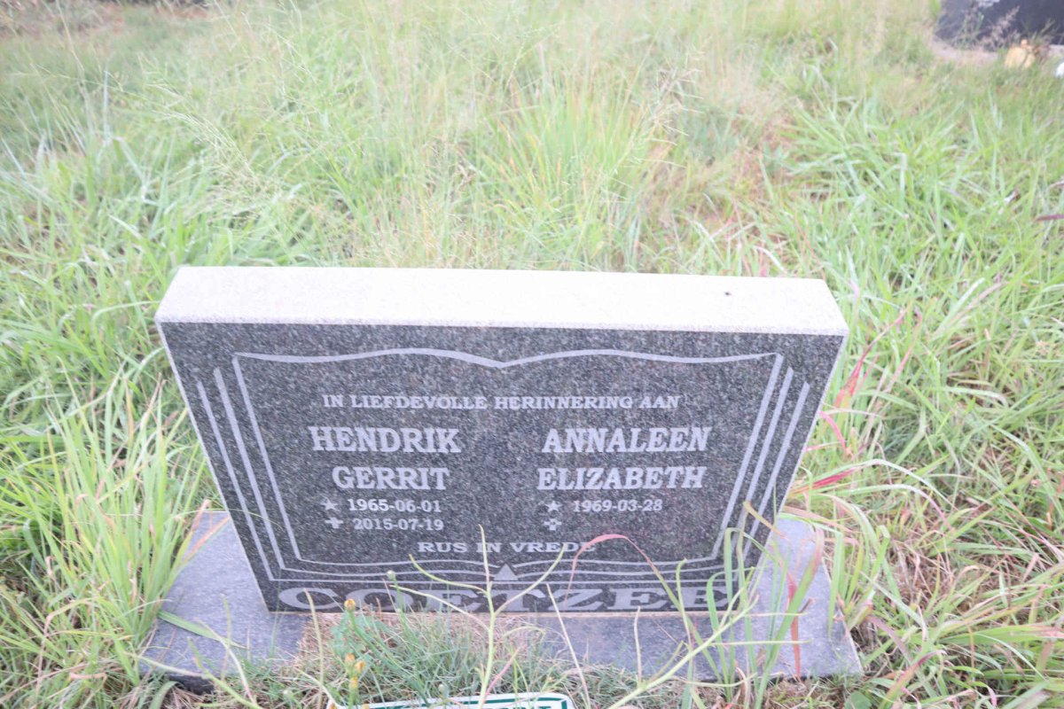 COETZEE Hendrik Gerrit 1965-2015 & Annaleen Elizabeth 1969-