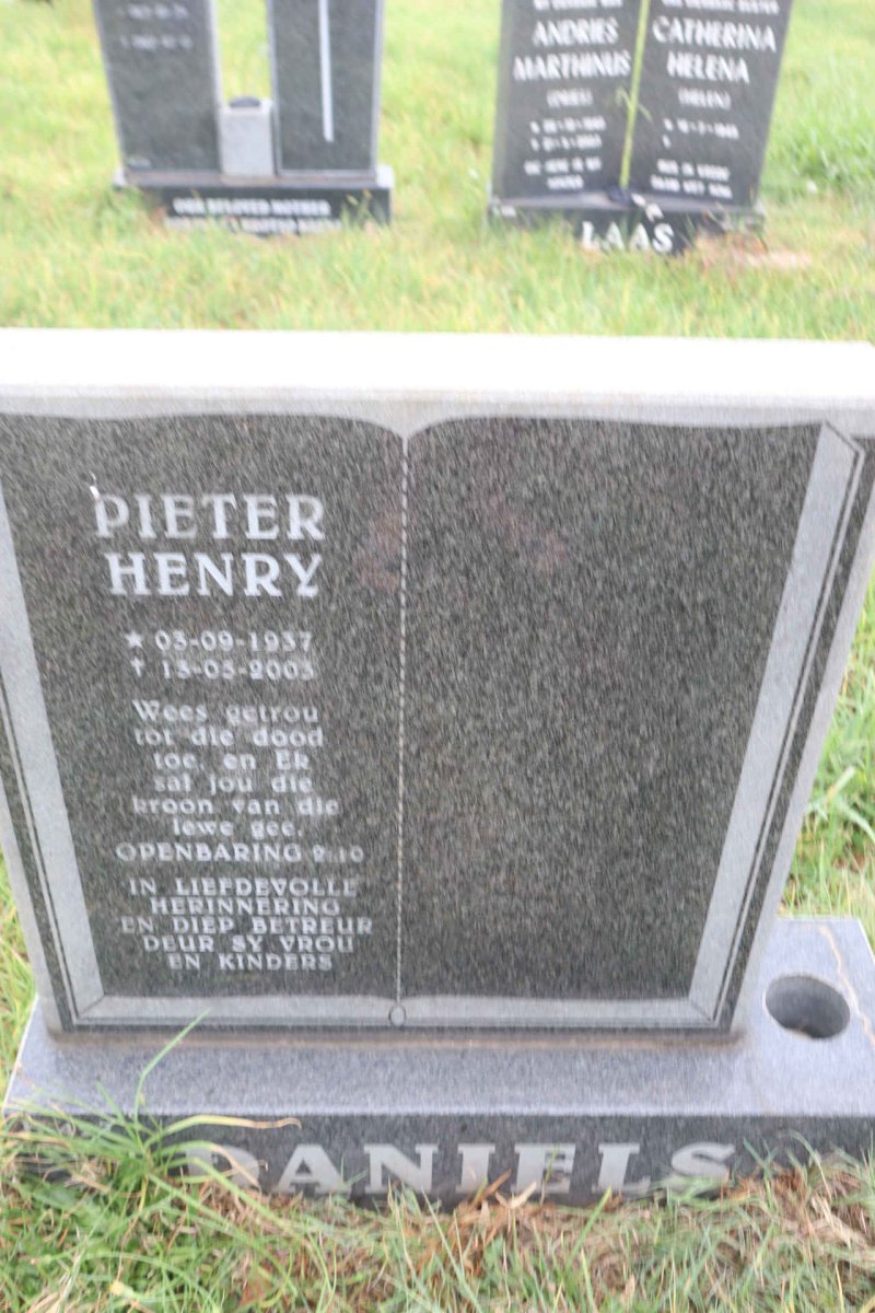 DANIELS Pieter Henry 1937-2003