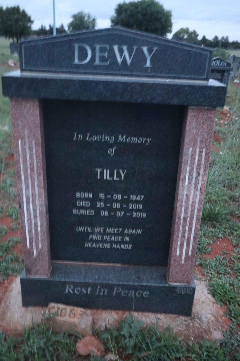 DEWY Tilly 1947-2019