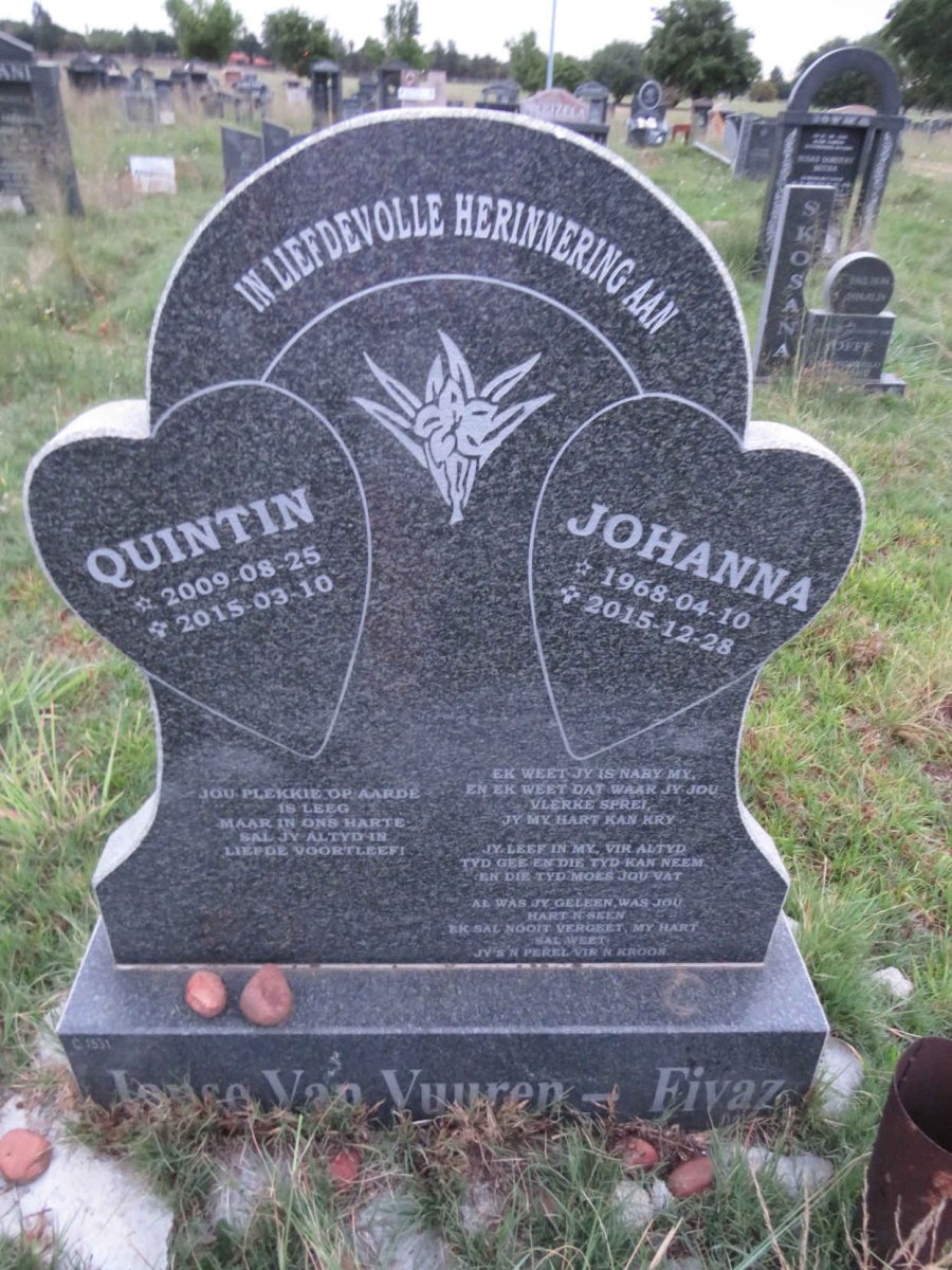 FIVAZ Johanna 1968-2015 :: VUUREN Quintin, Janse van 2009-2015