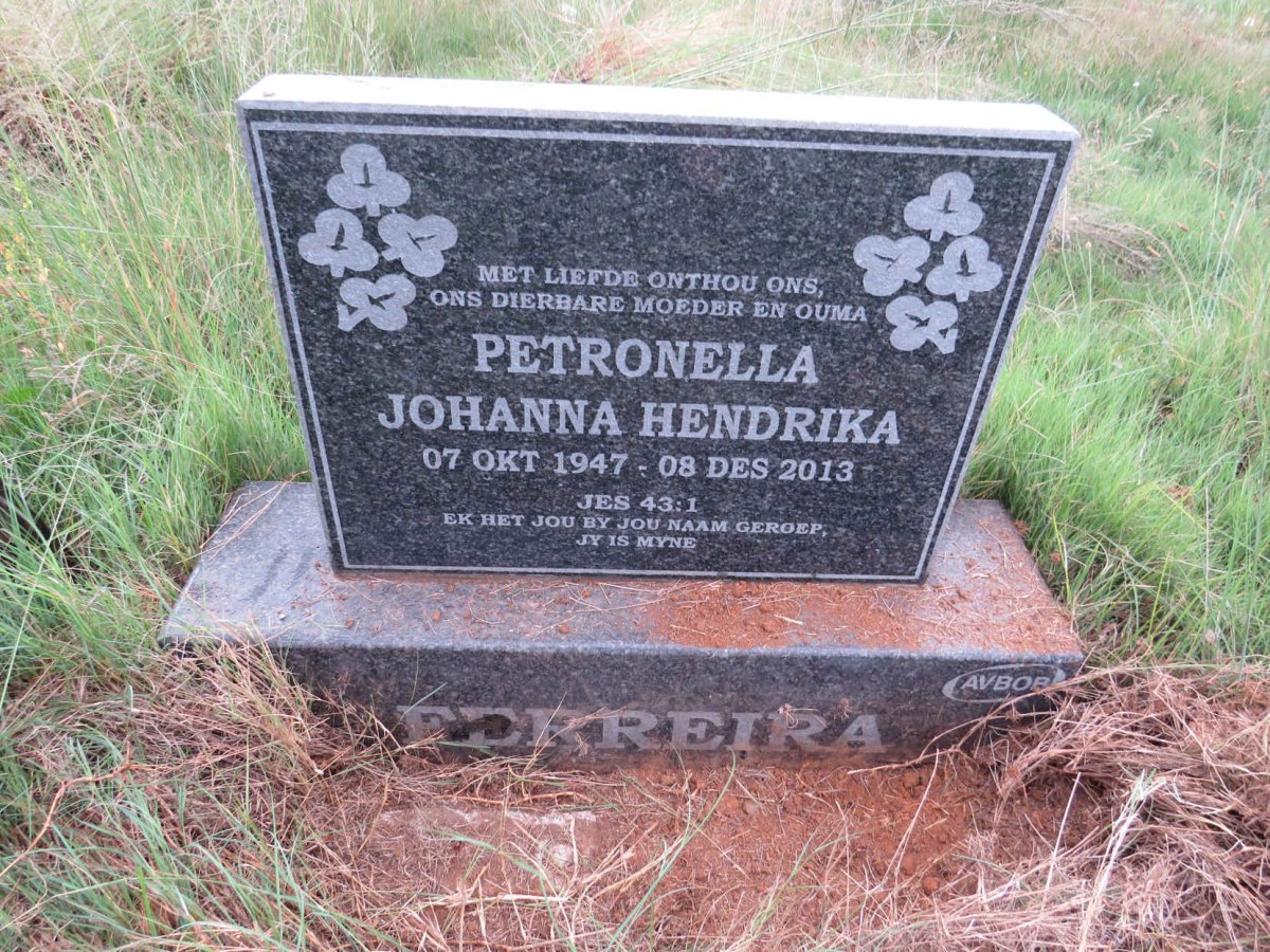 FERREIRA Petronella Johanna Hendrika 1947-2013