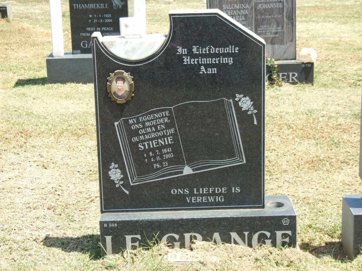 GRANGE Stienie, le 1941-2003