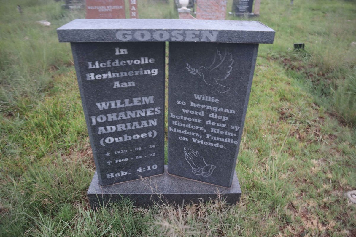 GOOSEN Willem Johannes Adriaan 1939-2009