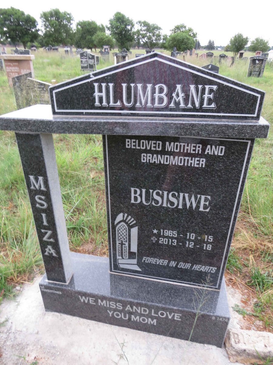 HLUMBANE Busisiwe nee MSIZA 1965-2013