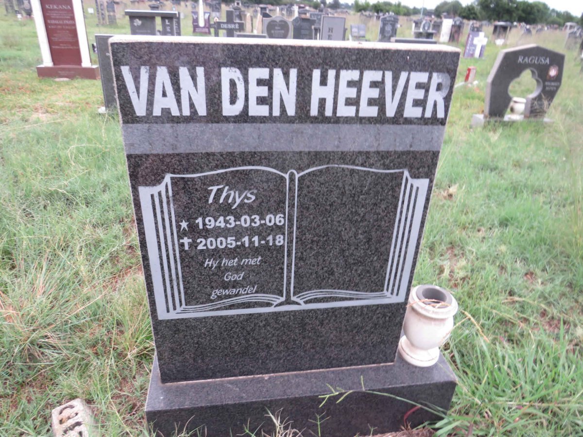 HEEVER Thys, van den 1943-2005