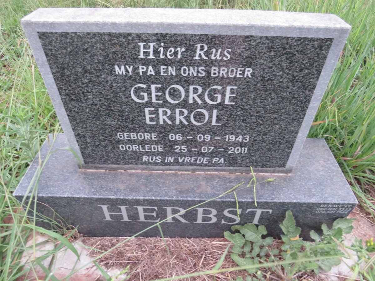HERBST George Errol 1943-2011
