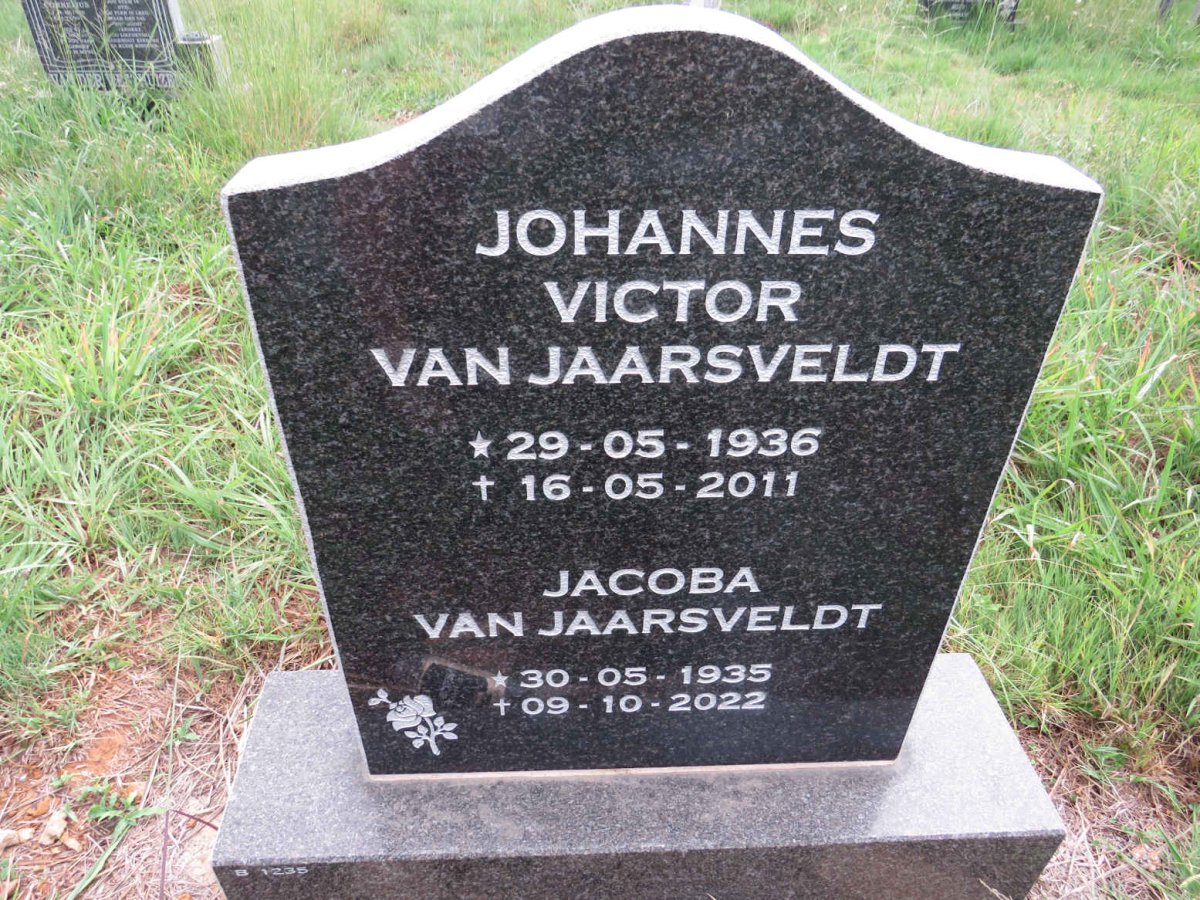 JAARSVELDT Johannes, van 1936-2011 & Jacoba 1935-2022