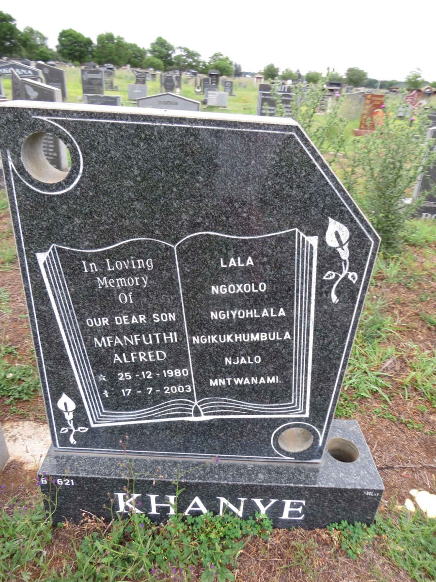 KHANYE Mfanfuthi Alfred 1980-2003