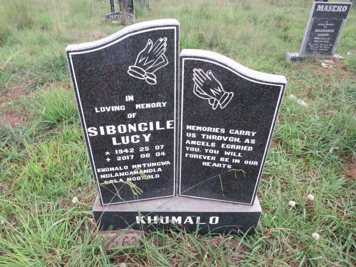 KHUMALO Sibongile Lucy 1942-2017