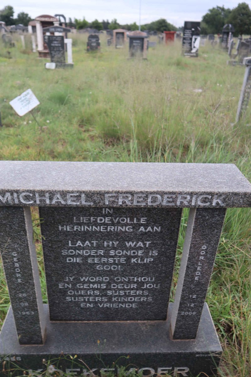 KOEKEMOER Michael Frederick 1963-2006