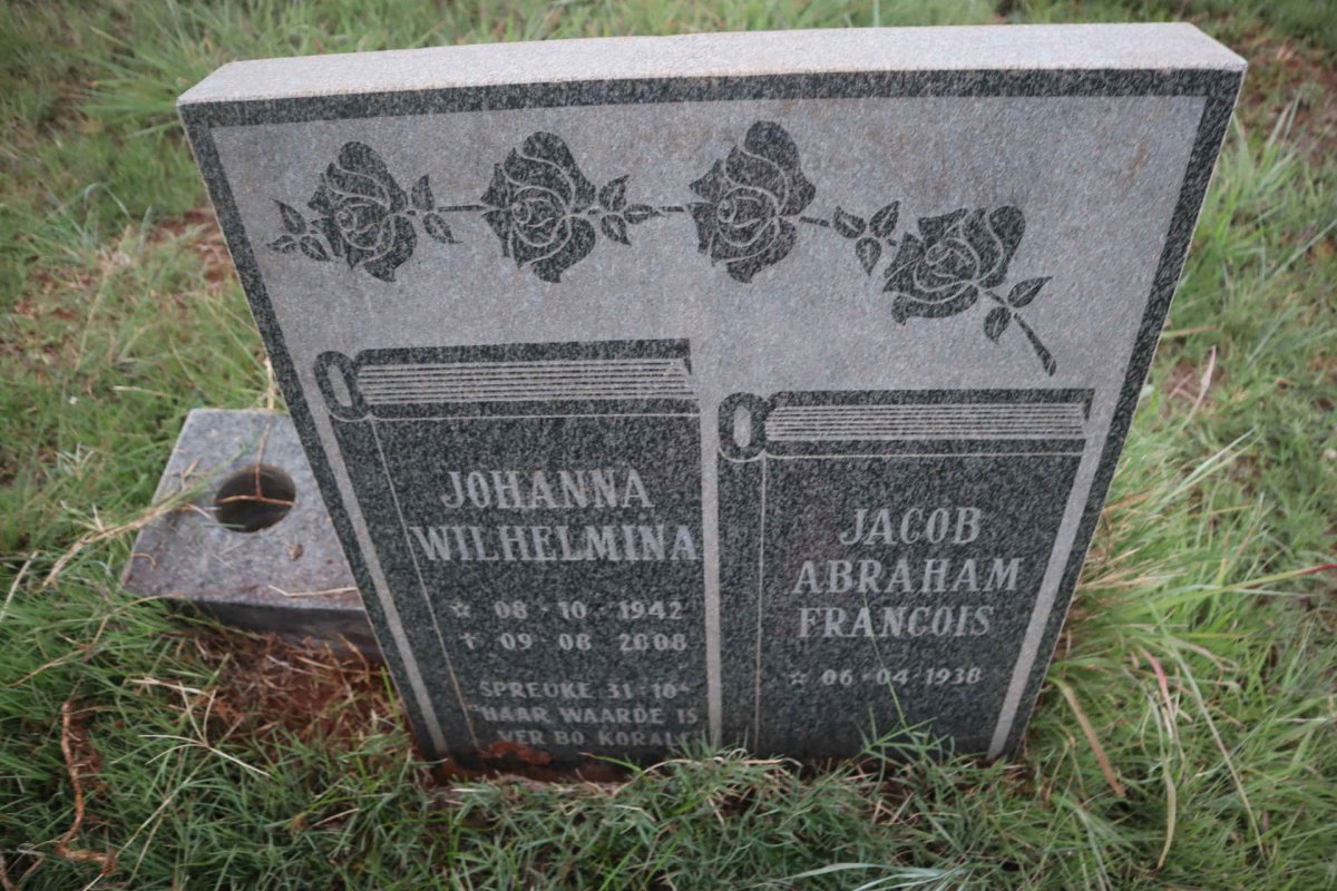 KILIAN Jacob Abraham Francois 1938- & Johanna Wilhelmina 1942-2008_2