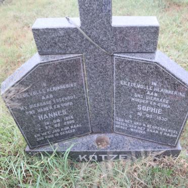 KOTZE Hannes 1926-2000 & Sophie 1930-
