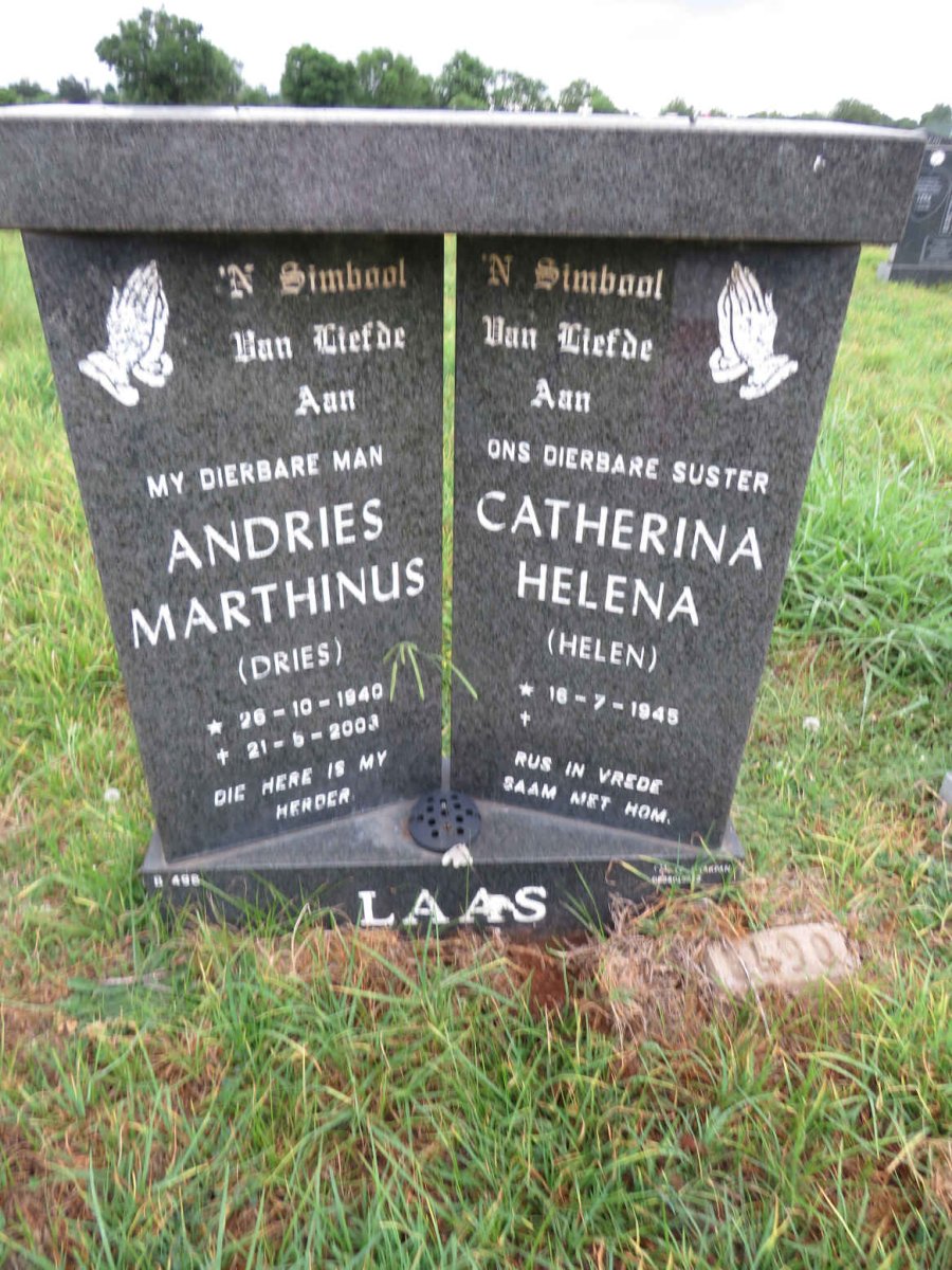 LAAS Andries Marthinus 1940-2003 & Catherina Helena 1945-