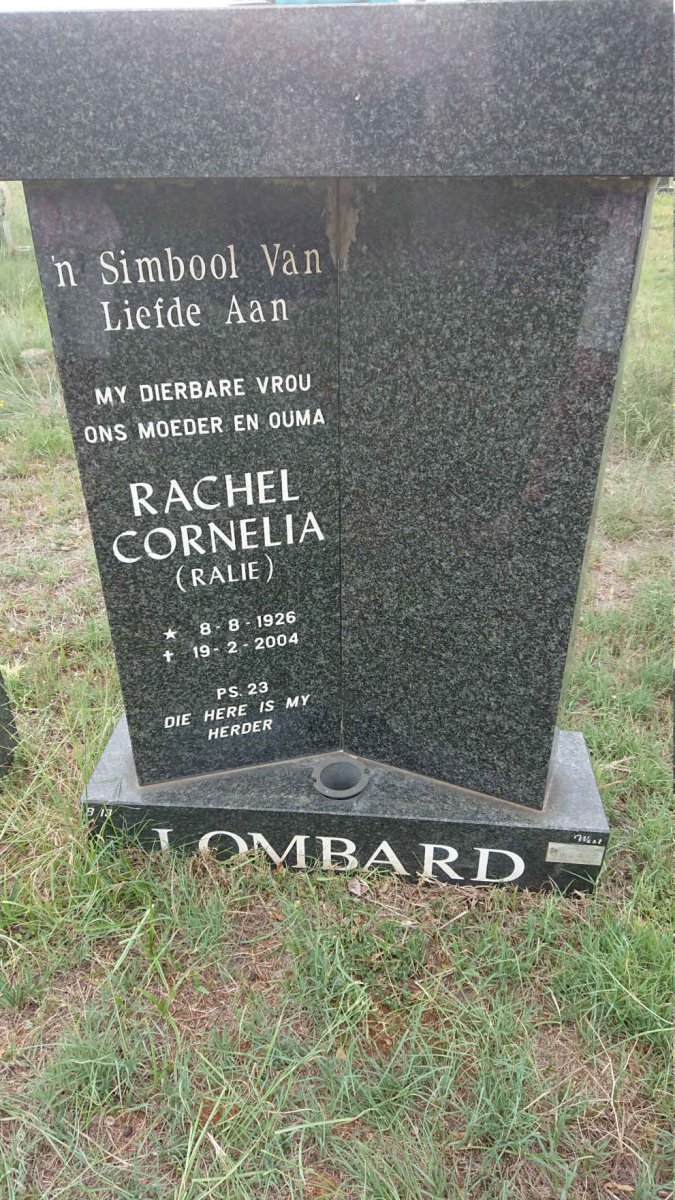 LOMBARD Rachel Cornelia 1926-2004