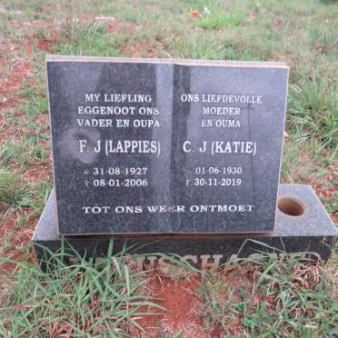 LABUSCHAGNE F.J. 1927-2006 & C.J. 1930-2019