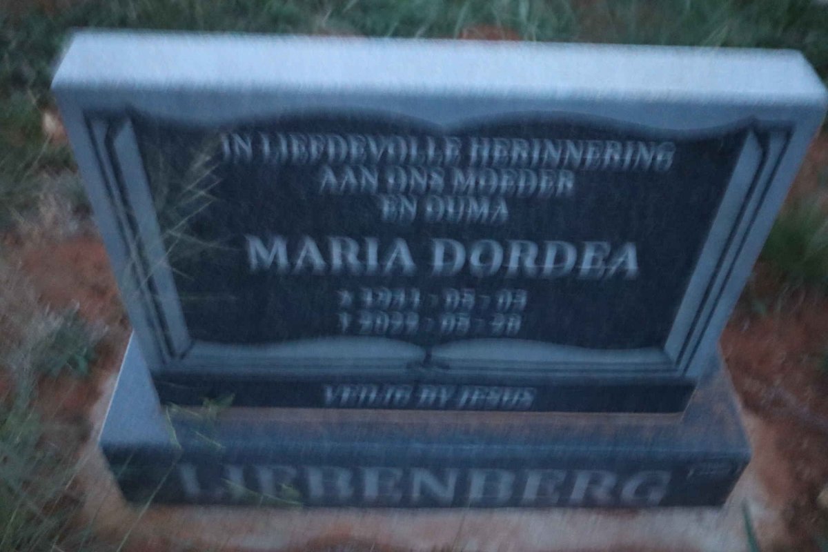 LIEBENBERG Maria Dordea 1943-2022