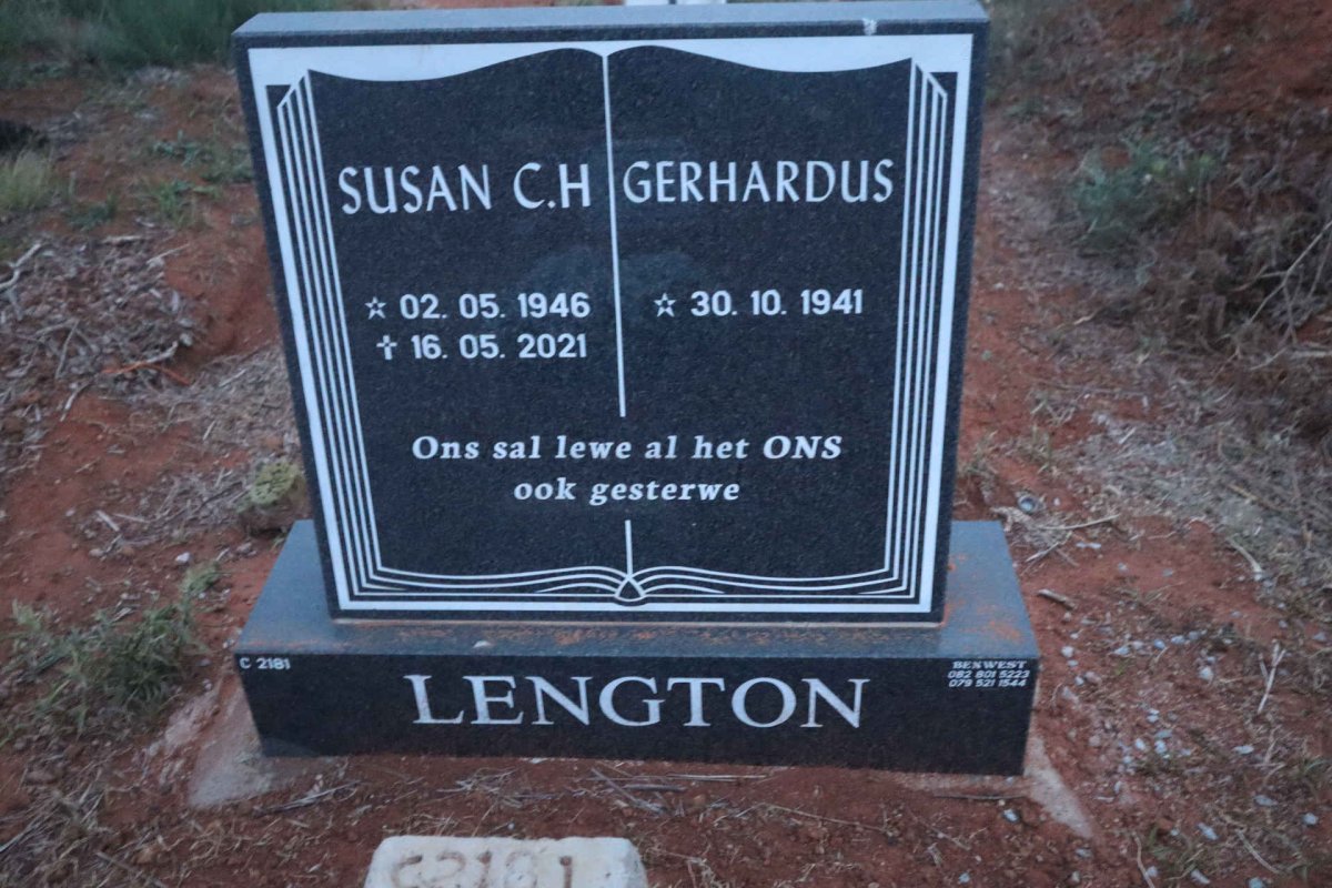 LENGTON Gerhardus 1941- & Susan C.H. 1946-2021