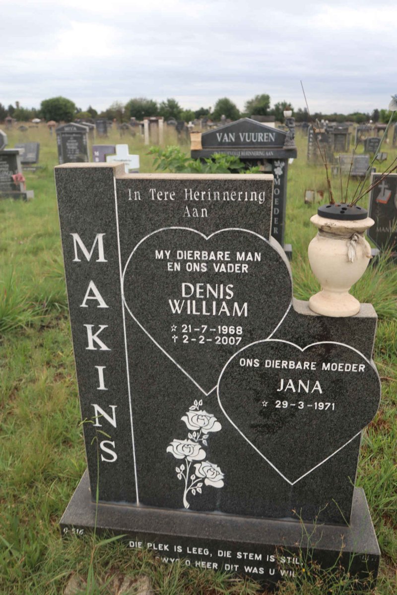 MAKINS Denis William 1968-2007 & Jana 1971-