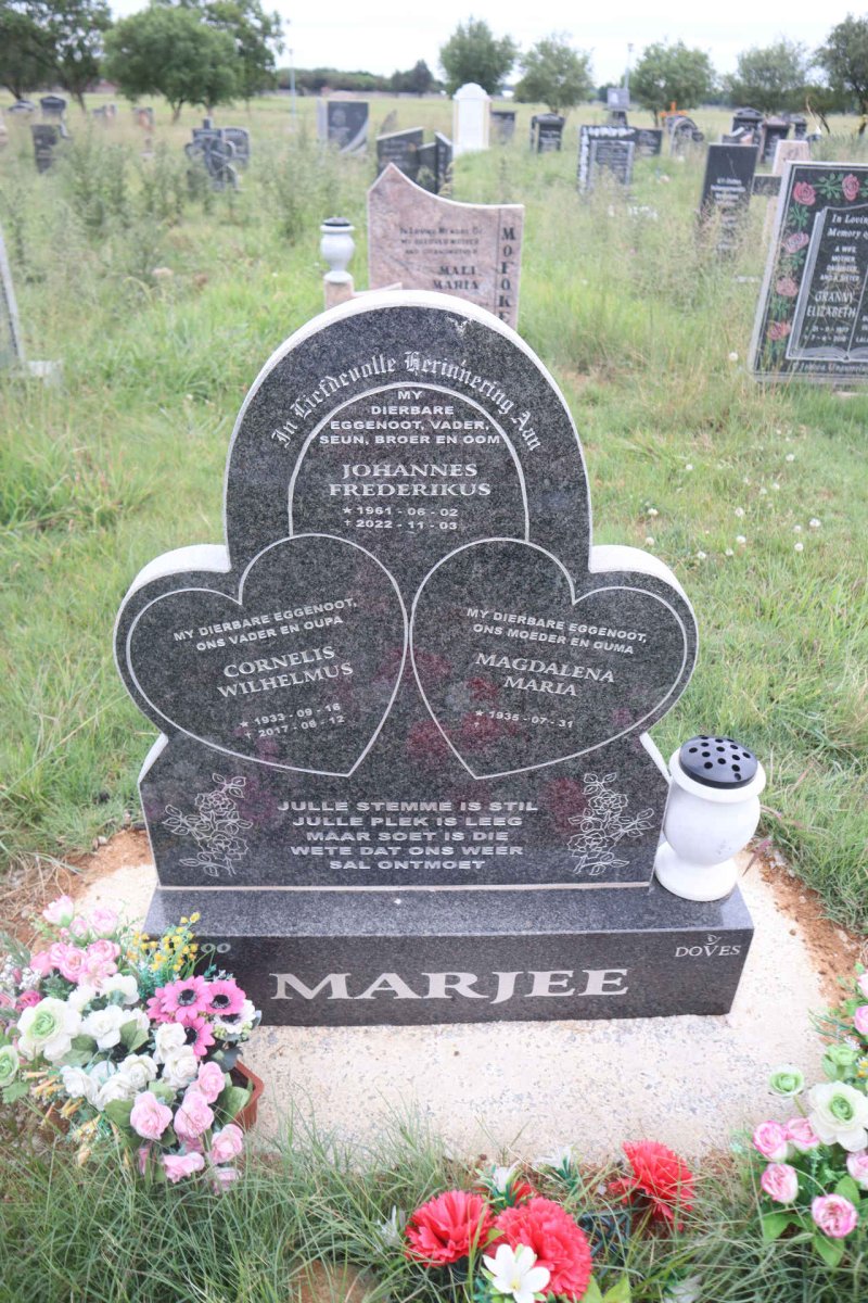 MARJEE Cornelis Wilhelmus 1933-2017 & Magdalena Maria 1935- :: MARJEE Johannes Frederikus 19661-2022