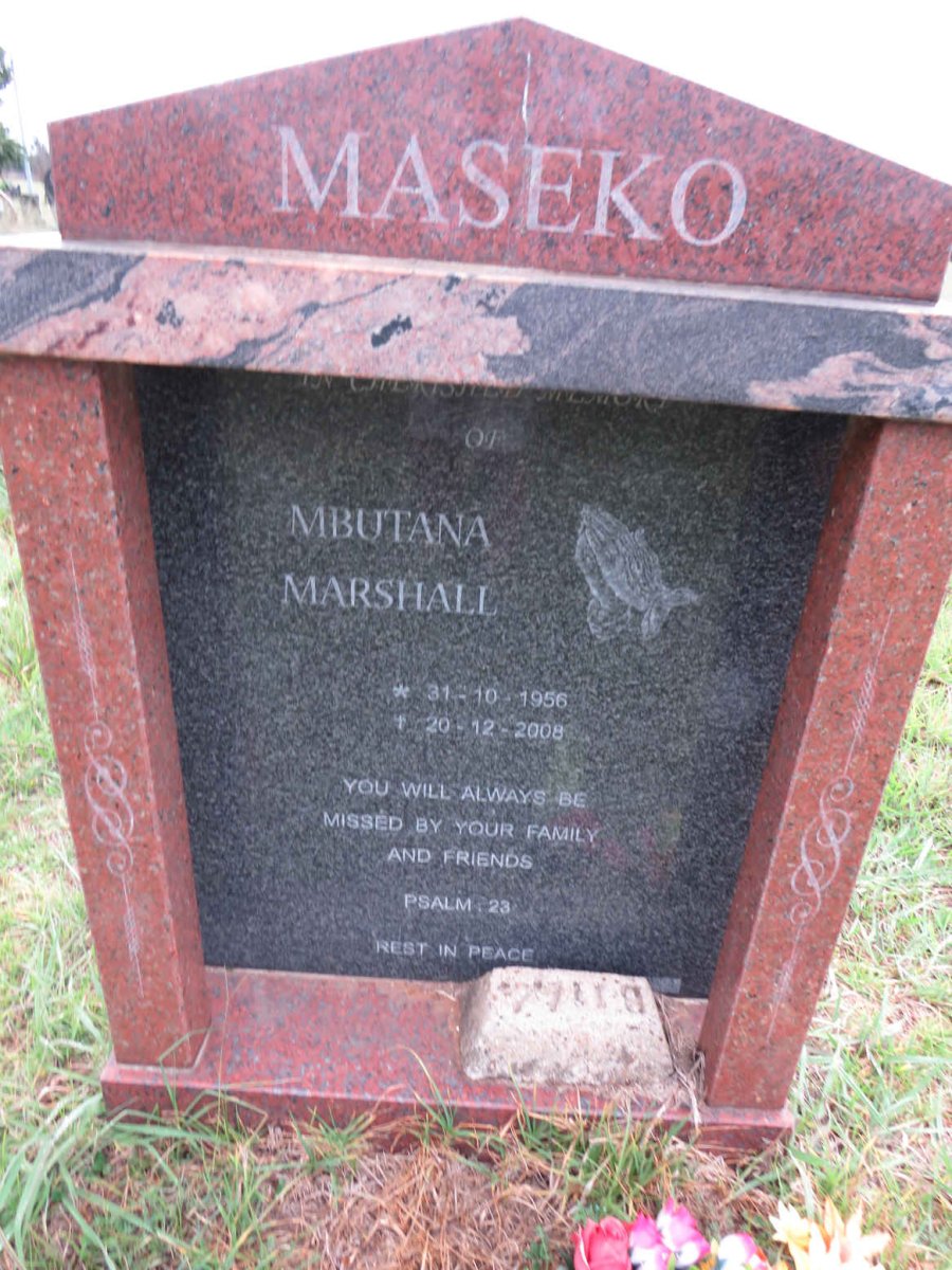 MASEKO Mbutana Marshall 1956-2008