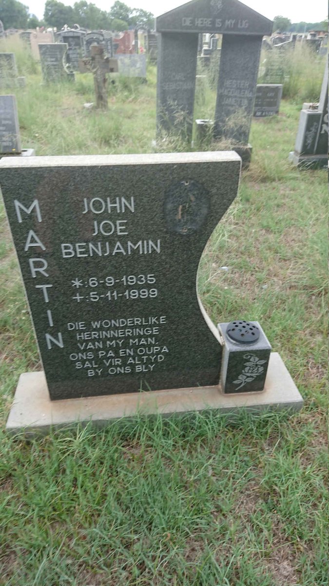 MARTIN John Joe Benjamin 1935-1999