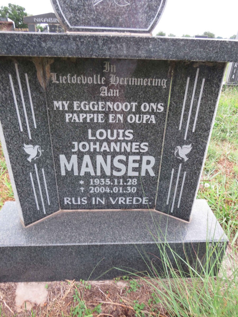 MANSER Louis Johannes 1935-2004