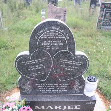 MARJEE Cornelis Wilhelmus 1933-2017 & Magdalena Maria 1935- :: MARJEE Johannes Frederikus 19661-2022