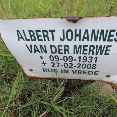 MERWE Albert Johannes, van der 1931-2008