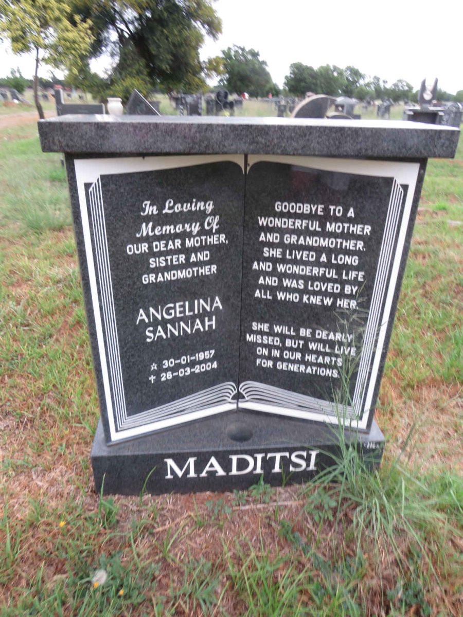 MADITSI Angelina Sannah 1957-2004