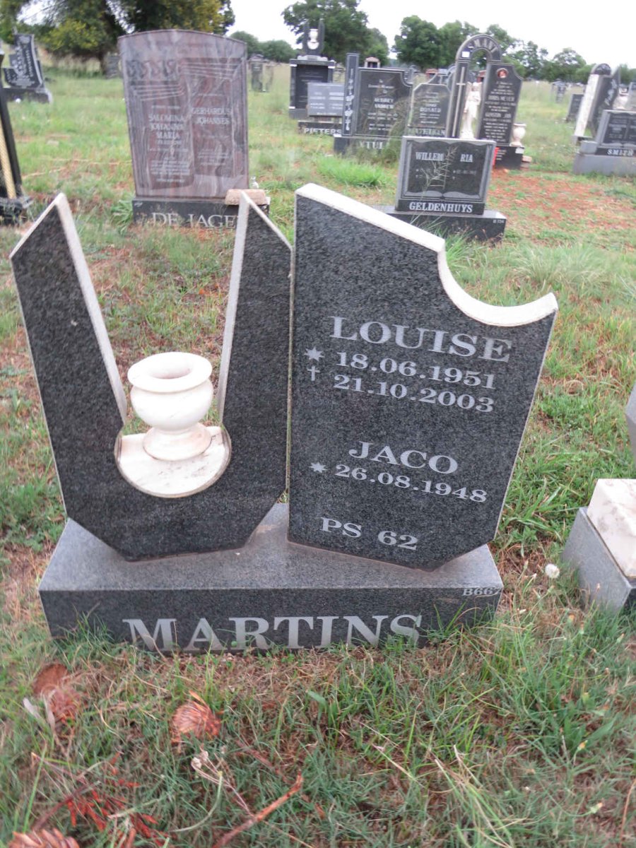 MARTINS Jaco 1948- & Louise 1951-2003