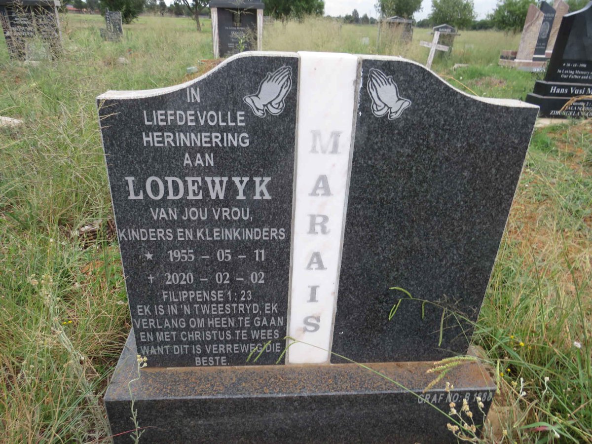 MARAIS Lodewyk 1955-2020