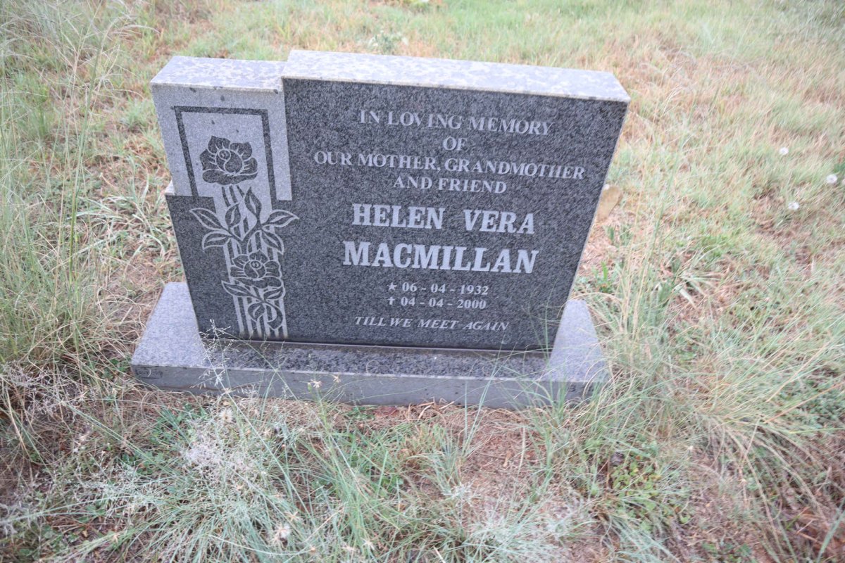 MACMILLAN Helen Vera 1932-2000