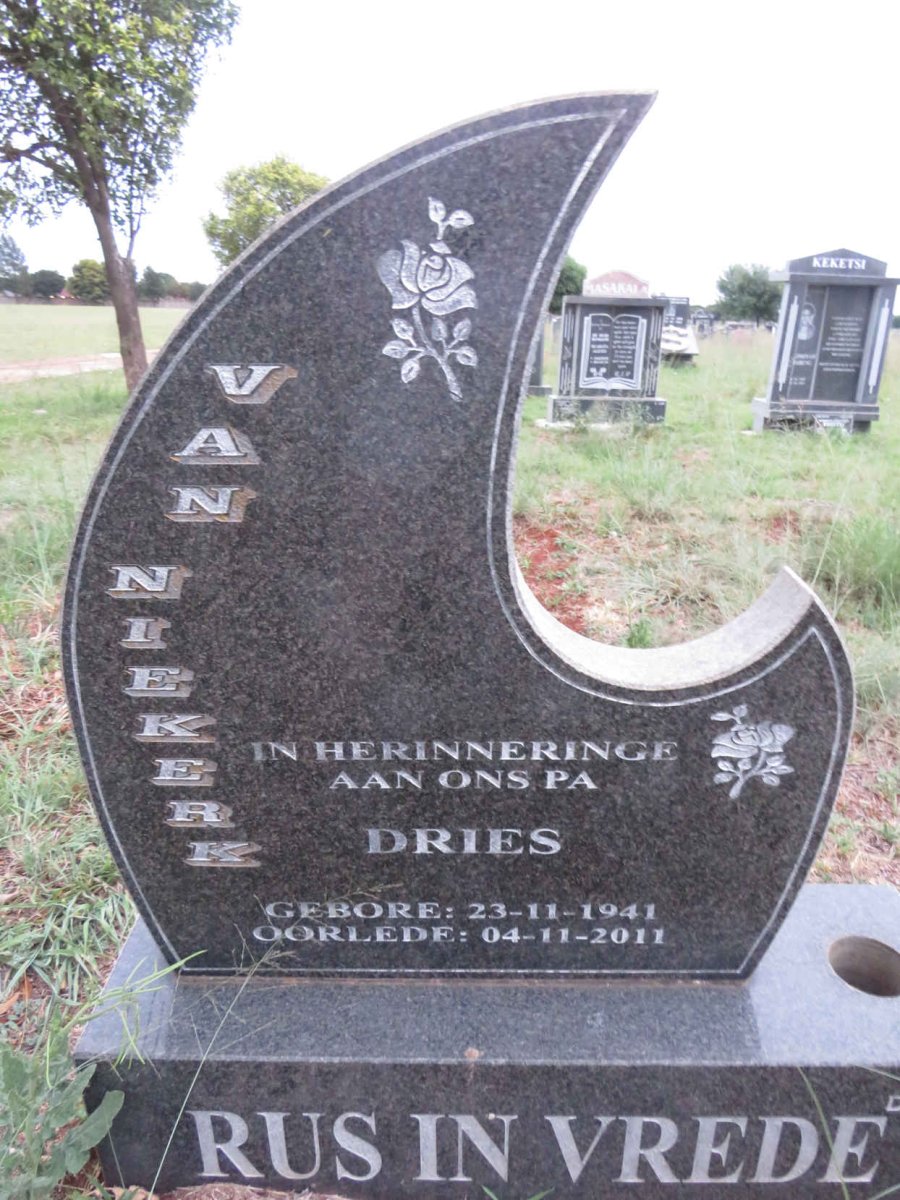 NIEKERK Dries, van 1941-2011