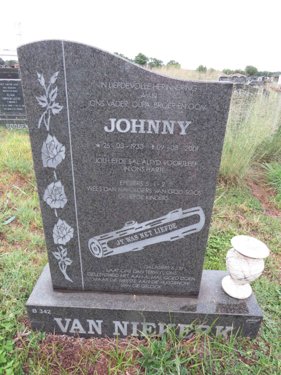NIEKERK Johnny, van 1933-2001