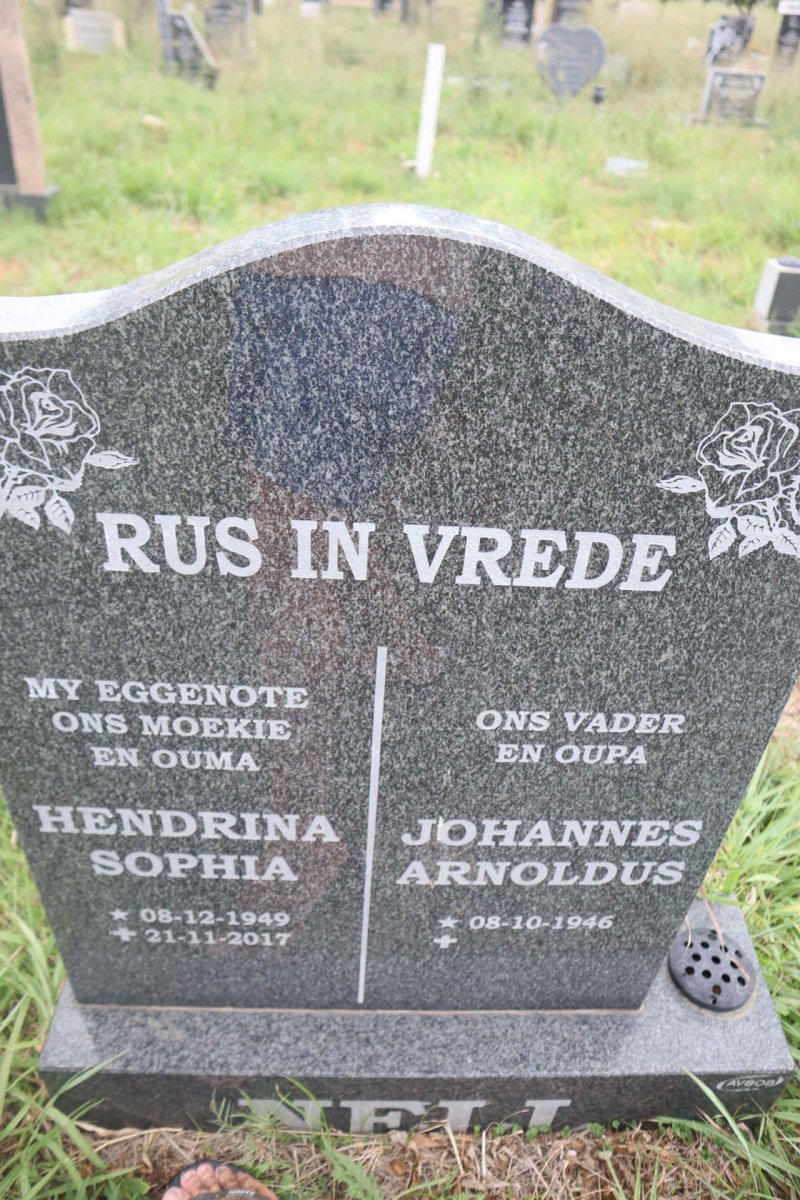 NELL Johannes Arnoldus 1946- & Hendrina Sophia 1949-2017
