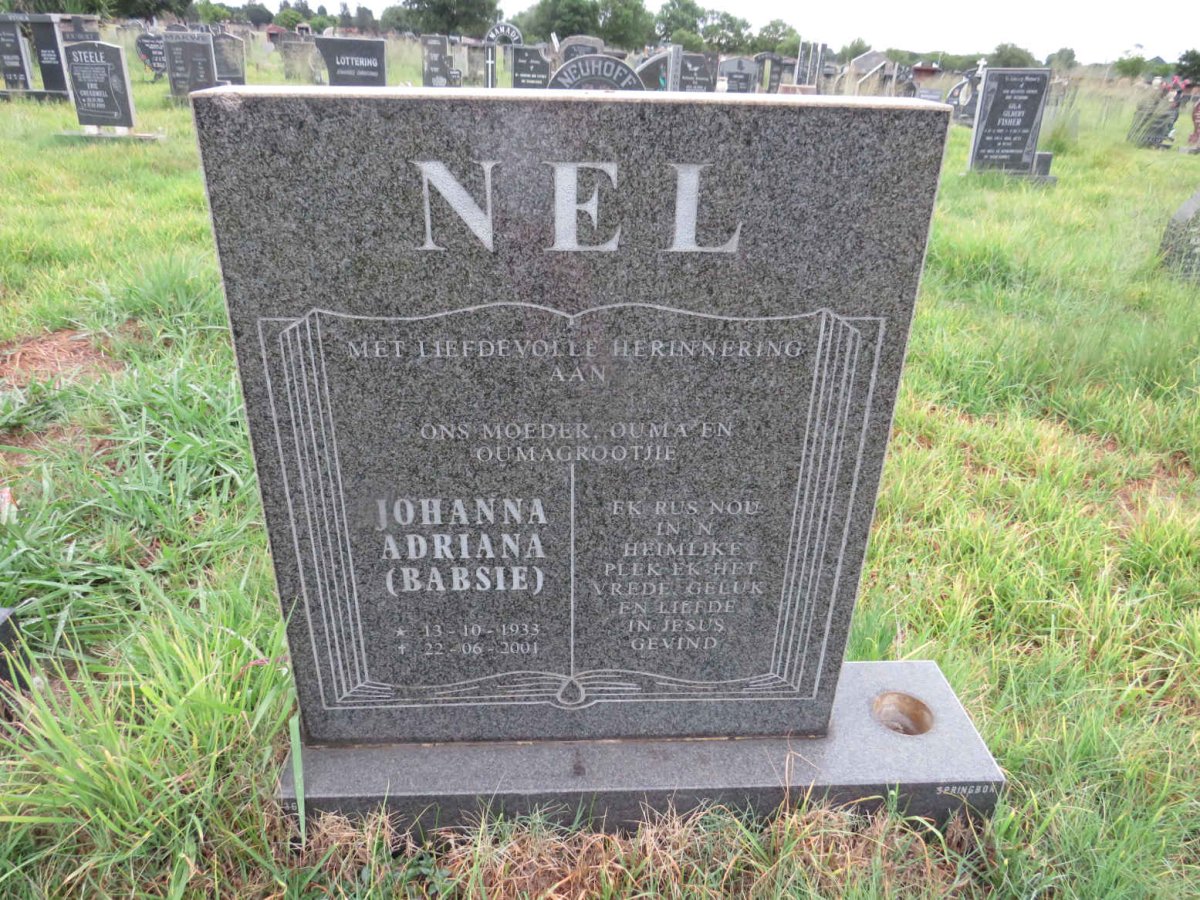 NEL Johanna Adriana 1933-2001