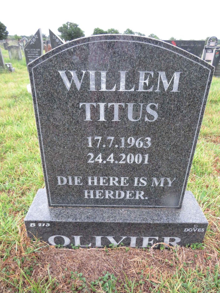 OLIVIER Willem Titus 1963-2001