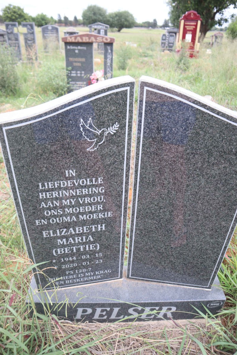 PELSER Elizabeth Maria 1944-2020