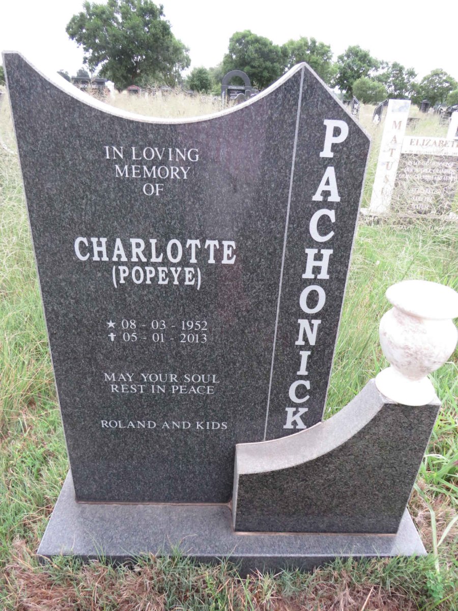 PACHONICK Charlotte 1952-2013