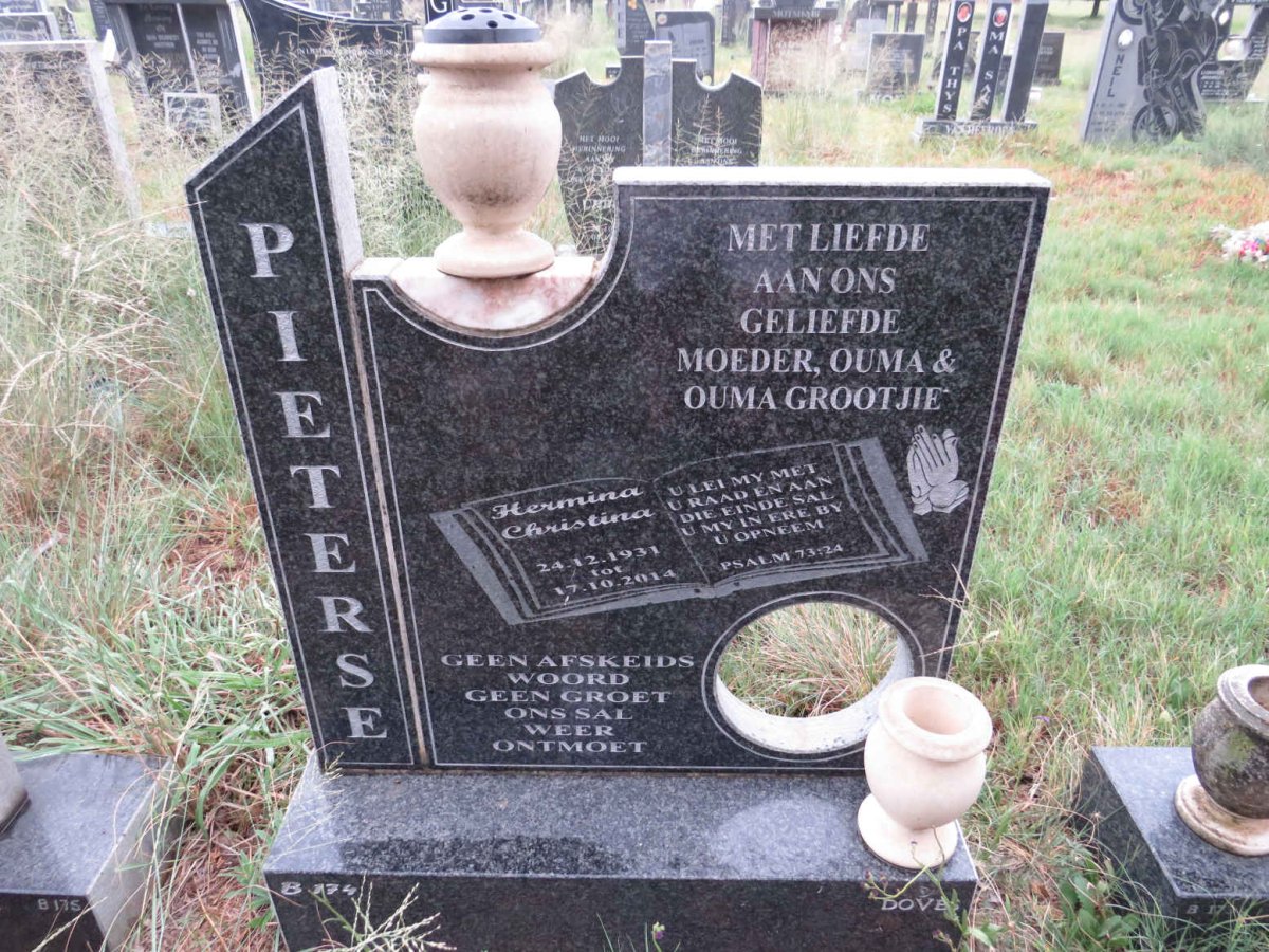 PIETERSE Hermina Christina 1931-2014