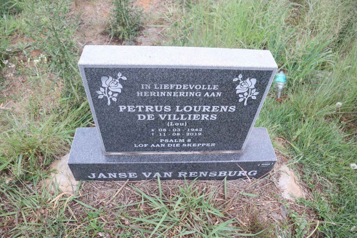 RENSBURG Petrus Lourens de Villiers, Janse van 1942-2019