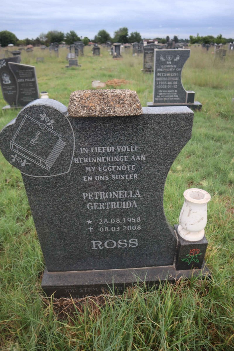 ROSS Petronella Gertruida 1958-2008