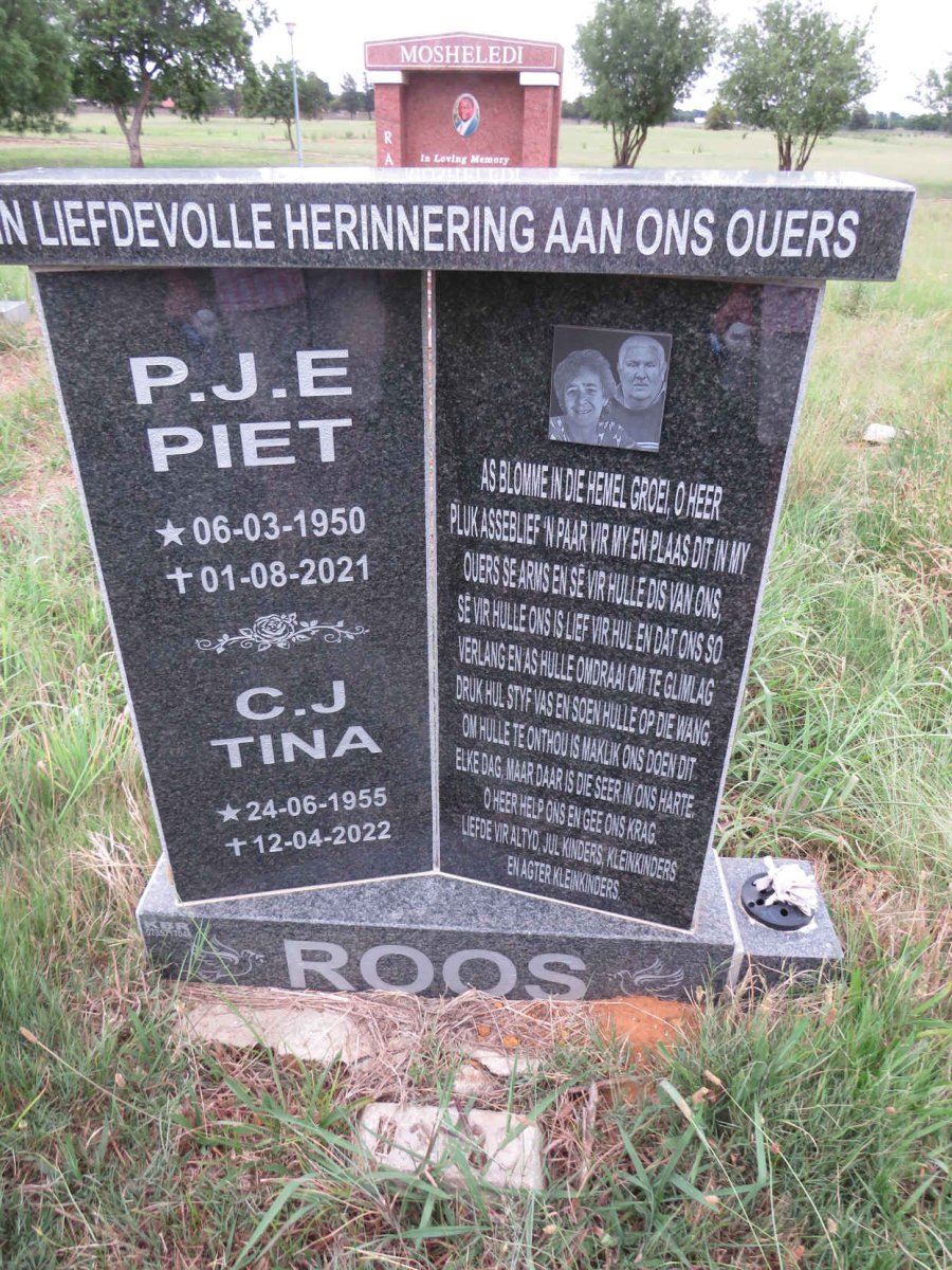 ROOS P.J.E. 1950-2021 & C.J. 1955-2022