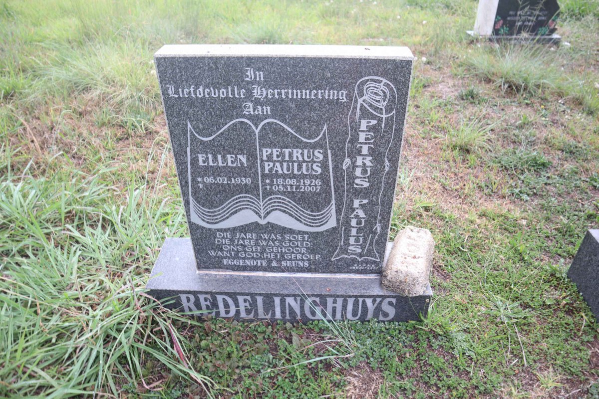 REDELINGHUYS Petrus Paulus 1926-2007 & Ellen 1930-