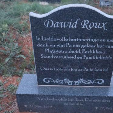 ROUX Dawid 1930-2020