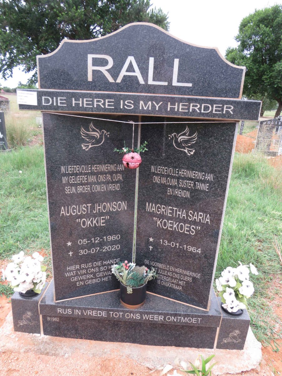 RALL August Johnson 1960-2020 & Magrietha Saria 1964- 
