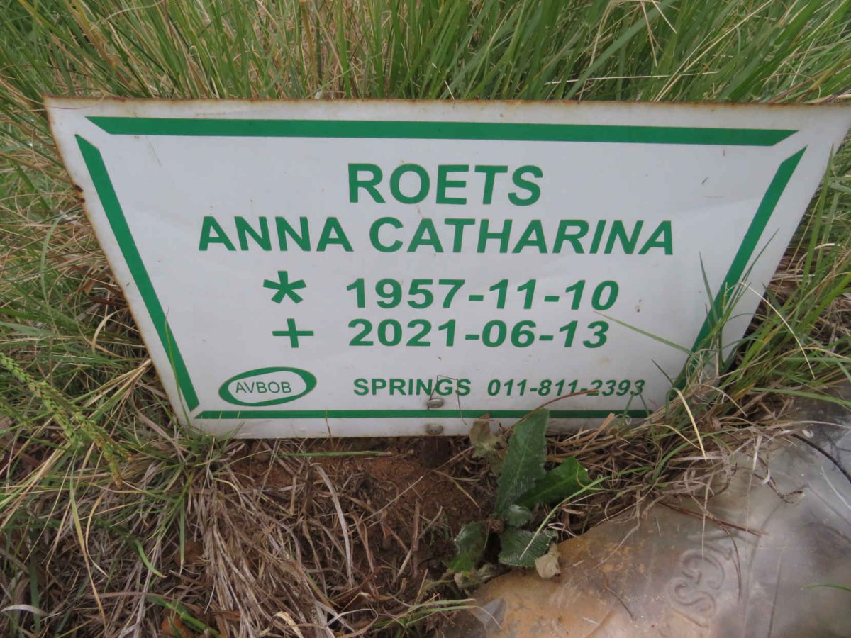 ROETS Anna Catharina 1957-2021