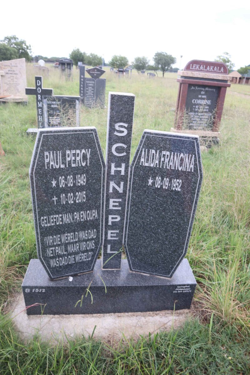 SCHNEPEL Paul Percy 1949-2015 & Alida Francina 1952-