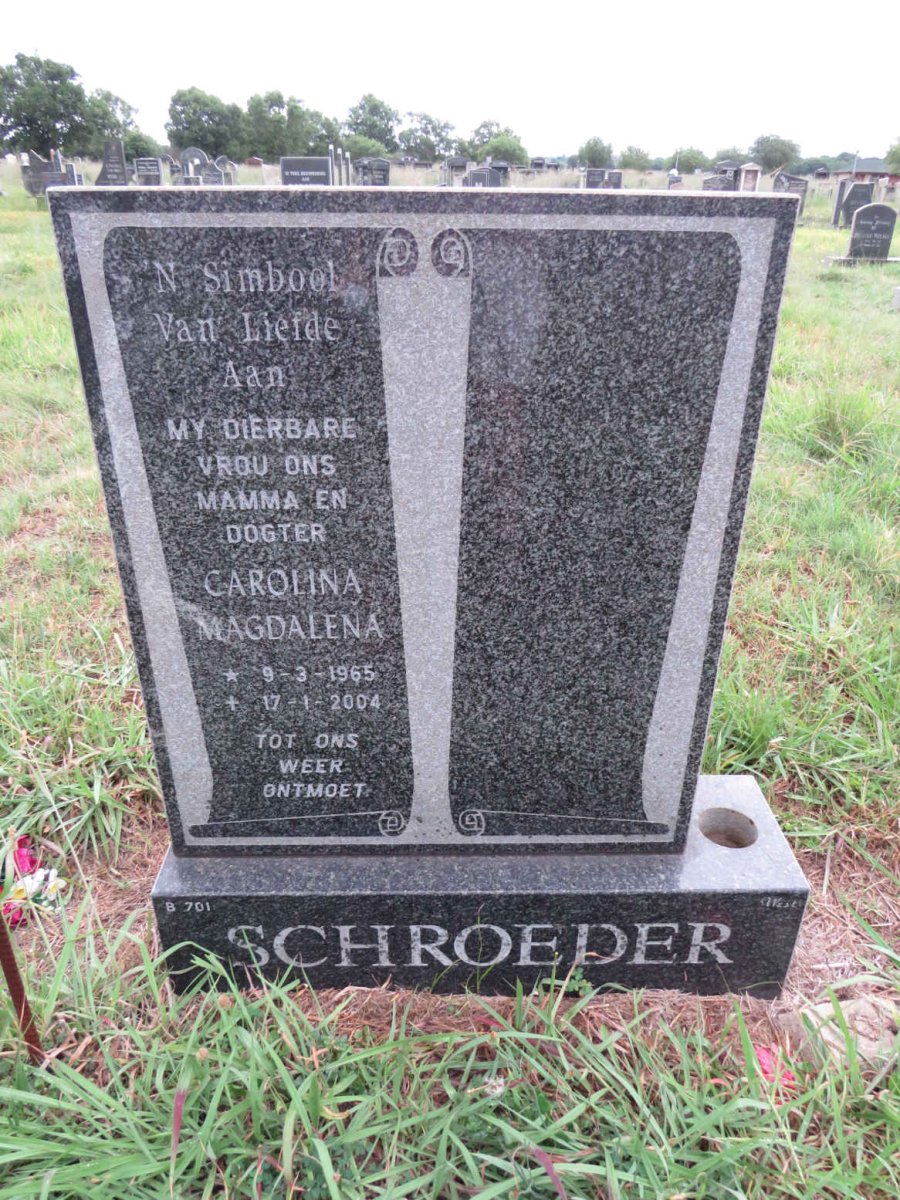 SCHROEDER Carolina Magdalena 1965-2004